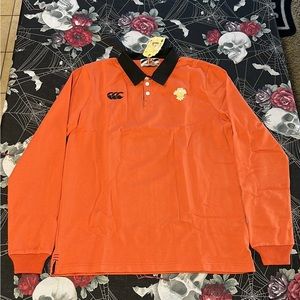 RARE ALIFE A.R.C. NYC CANTERBURY OF NEW ZEALAND RUGBY LONGSLEEVE POLO SHIRT SZ L